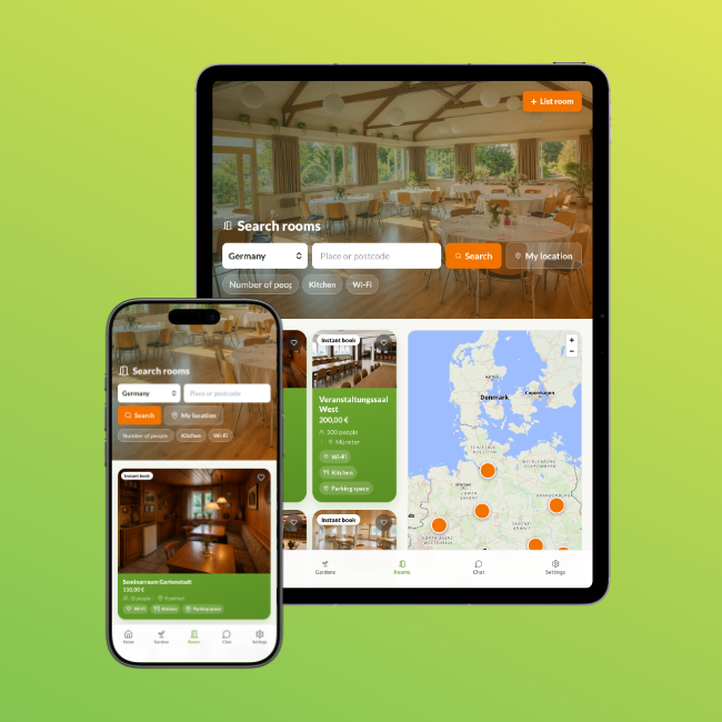 HaveFinder app: find rooms on smartphone and tablet